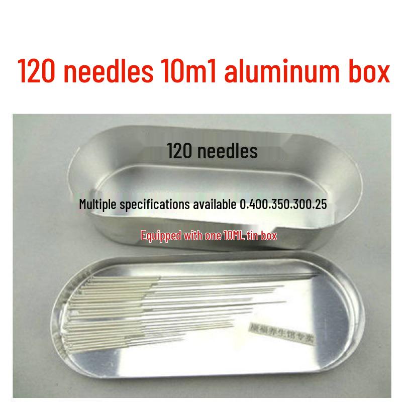 Pure Silver Needle Acupuncture Set: 30/60 Reusable Pieces, 200-Piece Aluminum Box