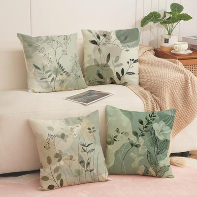 Cojín Floral Versátil para Primavera y Verano Decoración Nórdica para el Hogar Cojín para Sofá Lino Transpirable Cómodo Cojín para Asiento
