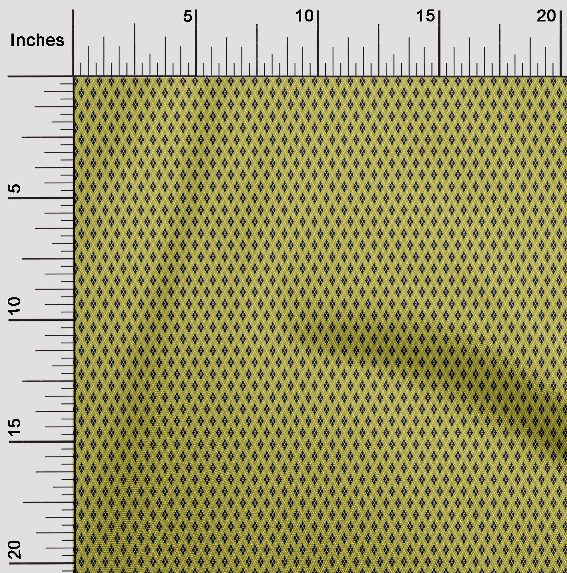 

oneOone Cotton Flex Dark Navy Blue Fabric Argyle Check Decor Fabric Printed BTY 40 Inches 42 Inch Wide - Viscose Chiffon зелений