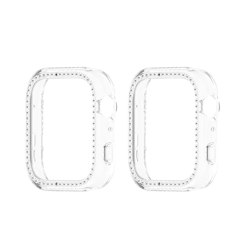 Elegant Jewels Crystal PC Protective Case Fashionable Compatible for Watch Fit 5 Smartwatch In Multiple Color