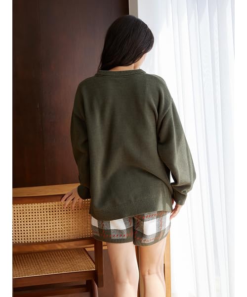 Limited Edition Air Moco SLEEPING DOG JQD Pullover Check Shorts SET PWNT245364 GRN [Gelato Pique] & Women's