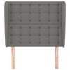 VidaXL Headboard with Ears Dark Grey 103x23x118-128 Cm Fabric3118381