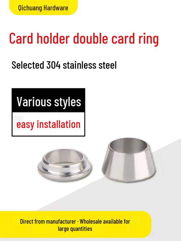 304/316 Stainless Steel Retaining Ring Double Sleeve Nut Core Clip Clamp 3mm 1/4 Specifications φ3 (304 Stainless Steel)
