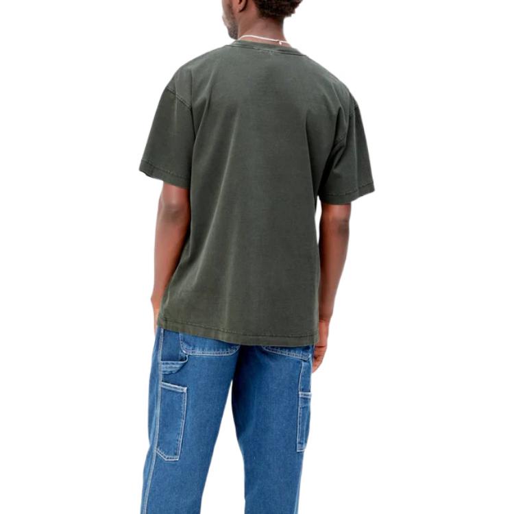 Carhartt WIP FW22 Solid Short Sleeve T-Shirt Men Tops Military-Green I030780_0WH_GD