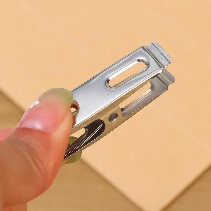 Stainless Steel Clothes Pegs Non-slip Drying Flat Clip Multipurpose Clothes Snacks Bags Sealing Storage Clamps Home Organizer