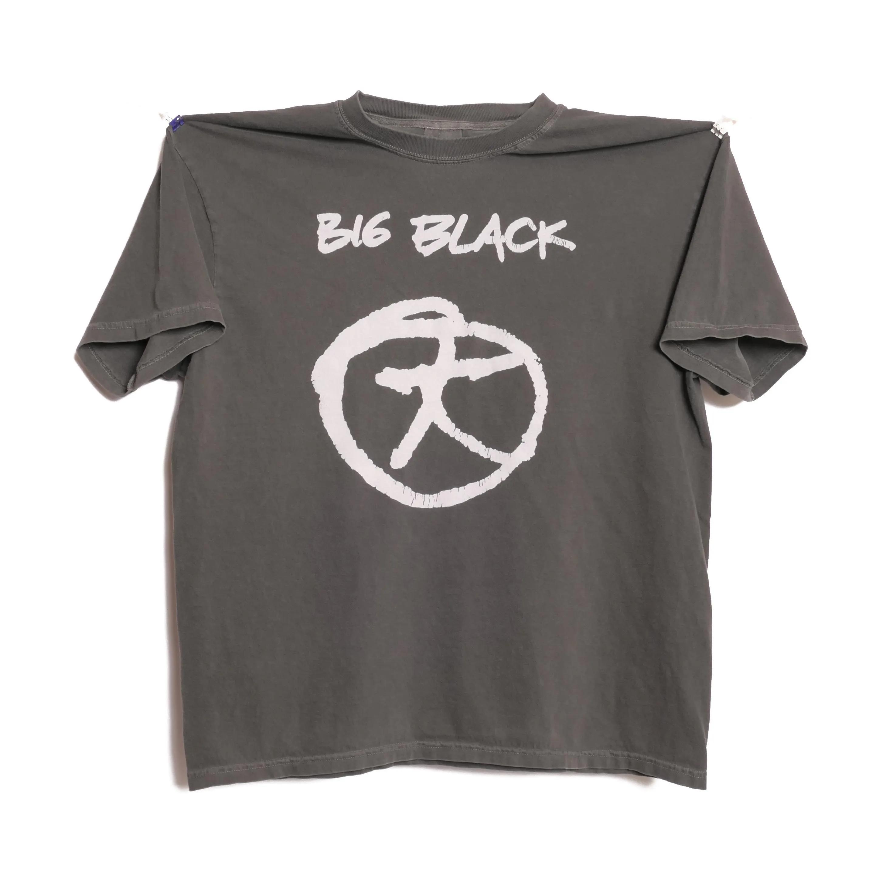 

2026 Summer Womens Vintage Big Black Band TShirt Unisex Cotton and Breathable Short Sleeve Oversized Loose Casual S