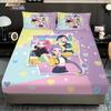 Conjunto de Lençol Sem Aba Estampado Caçadores de Demônios K-Pop 3 Peças Vários Tamanhos Capa de Cama Macia Decoração de Cama de Quarto Lavável à Máquina