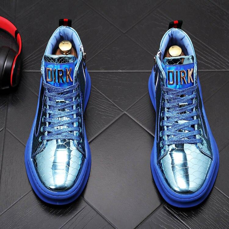 Causal Flats Shoes Ankle Boot Male Platform High -Top Man Sneakers