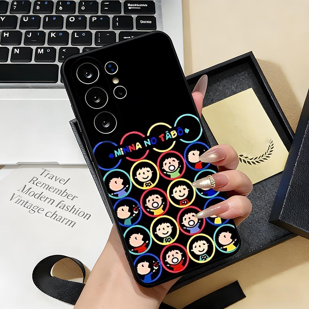 M-MINNA NO T-TABO Phone Case For Samsung S26 S25 S24 FE S23 S22 S21 Plus S20 Ultra Note20Ultra Black Soft Shell