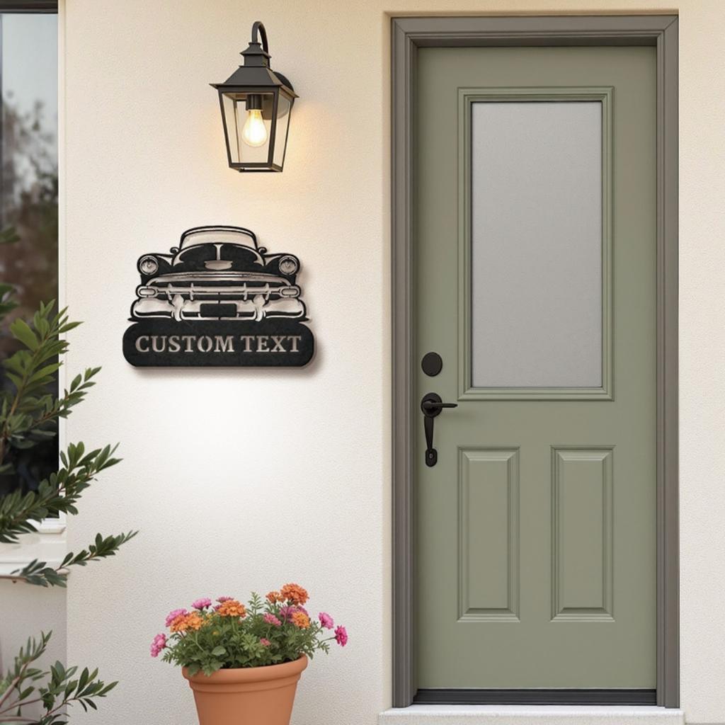 Custom Vintage Metal Sign Car Garage Wall Art