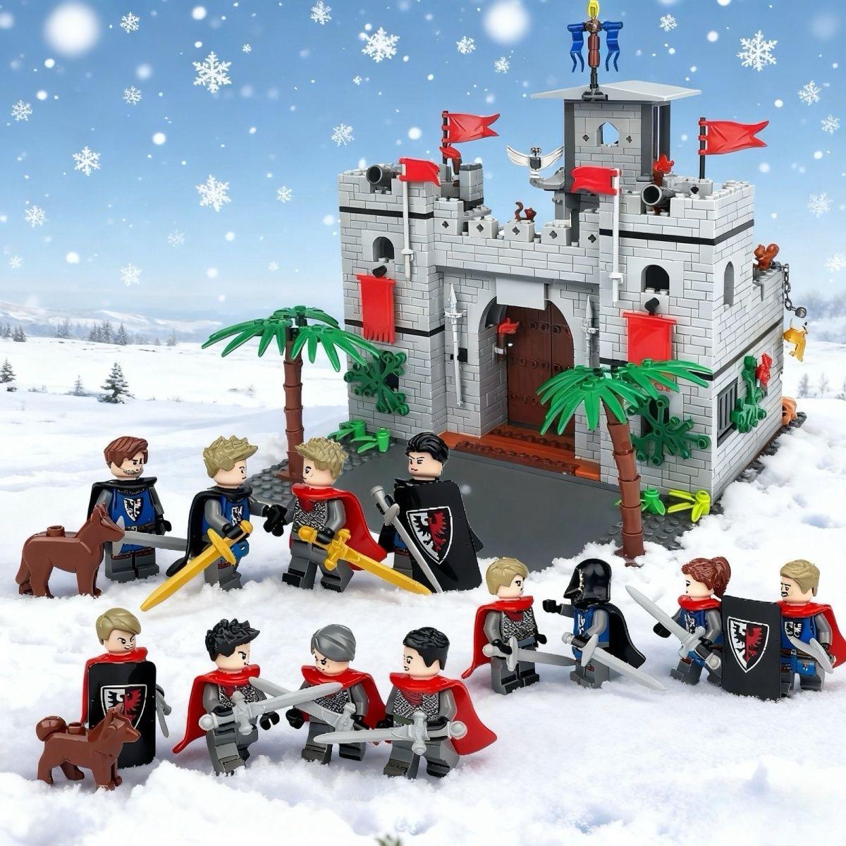 MOC Средневековый Замок Королевство Скорпиона Замок Стражник Солдат Минифигурки Конструктор игрушки