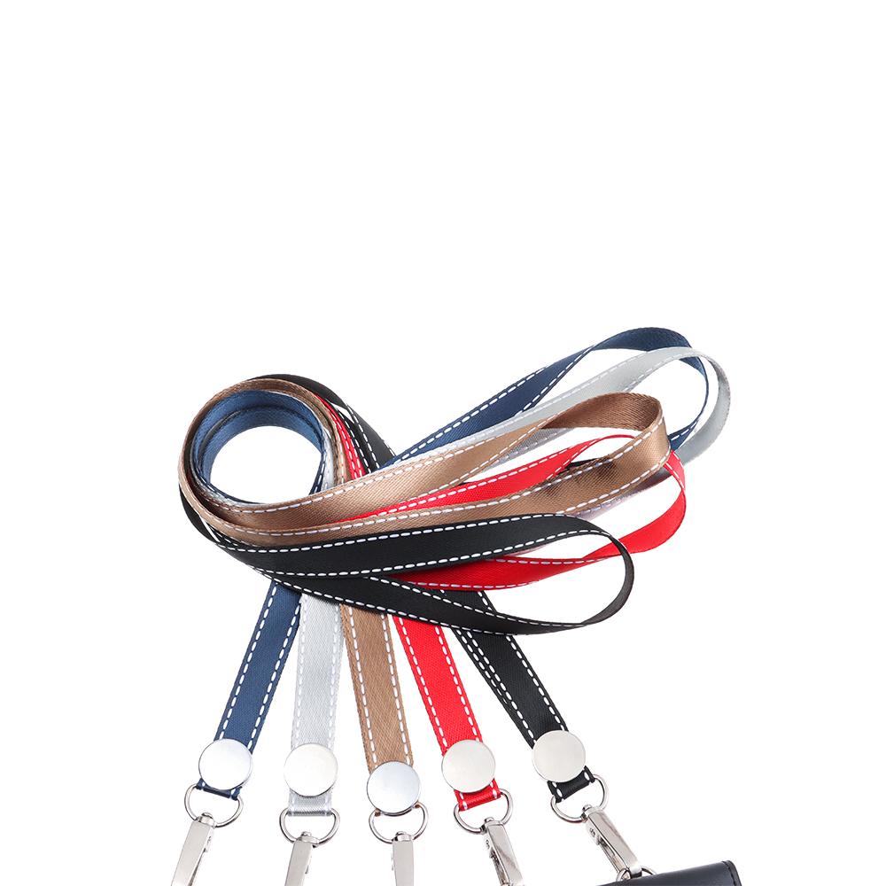 Doppel-Karten-Ausweishalter Echtes Leder Ausweis-Lanyard Namensschild Karabiner-Stil Schlüsselanhänger Clips Rollen Rückholfeder Gürtelclip Bürobedarf
