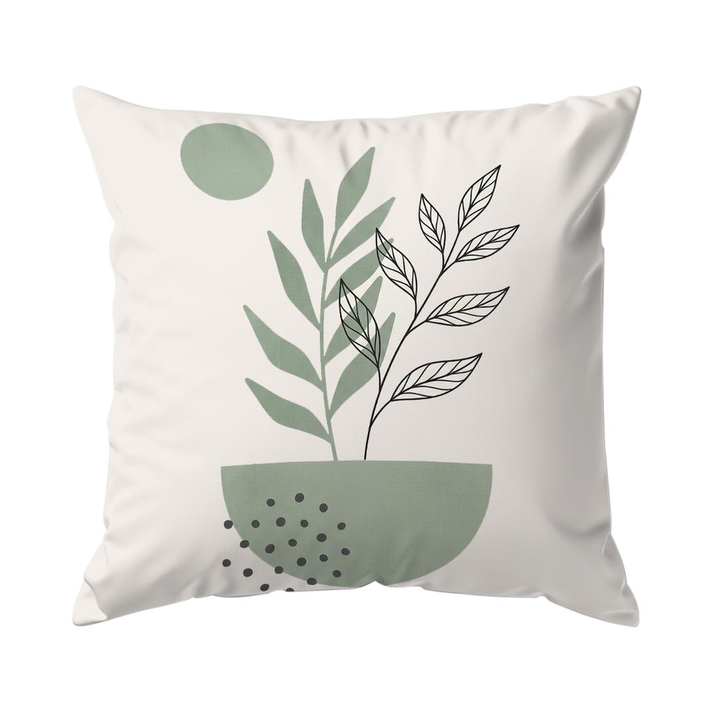 Abstract Leaves And Geometric Cushion Covers Pillowcase Home Decor Bedroom Sofa Cushion Cover Living Room Car Home Decor