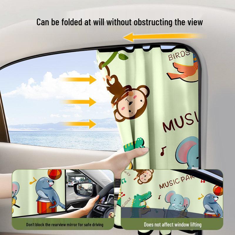 Sedan Window Sunshade - Heat Insulation & Privacy Curtain for Car Interior
