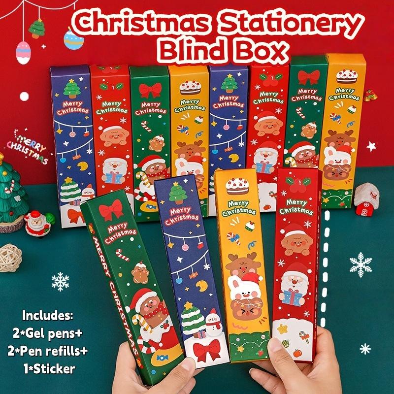 1 Låda Julpapper Fem-i-Ett Set Överraskningsgåvor Nyår Förskola Skola Kontor Karneval Festgåva Elevpriser