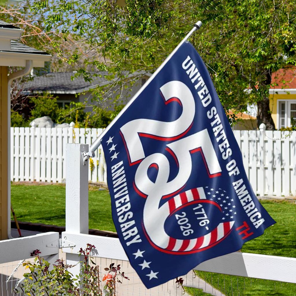 American Independence Day Anniversary Flag 1776-2026 Birthday Patriotic Decoration Outdoor