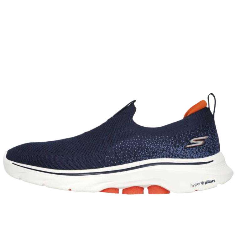 Skechers Go Walk 7 Simple Comfortable Fashion Versatile Low Top Casual Shoes Men sneaker Blue 216633-NVOR 44