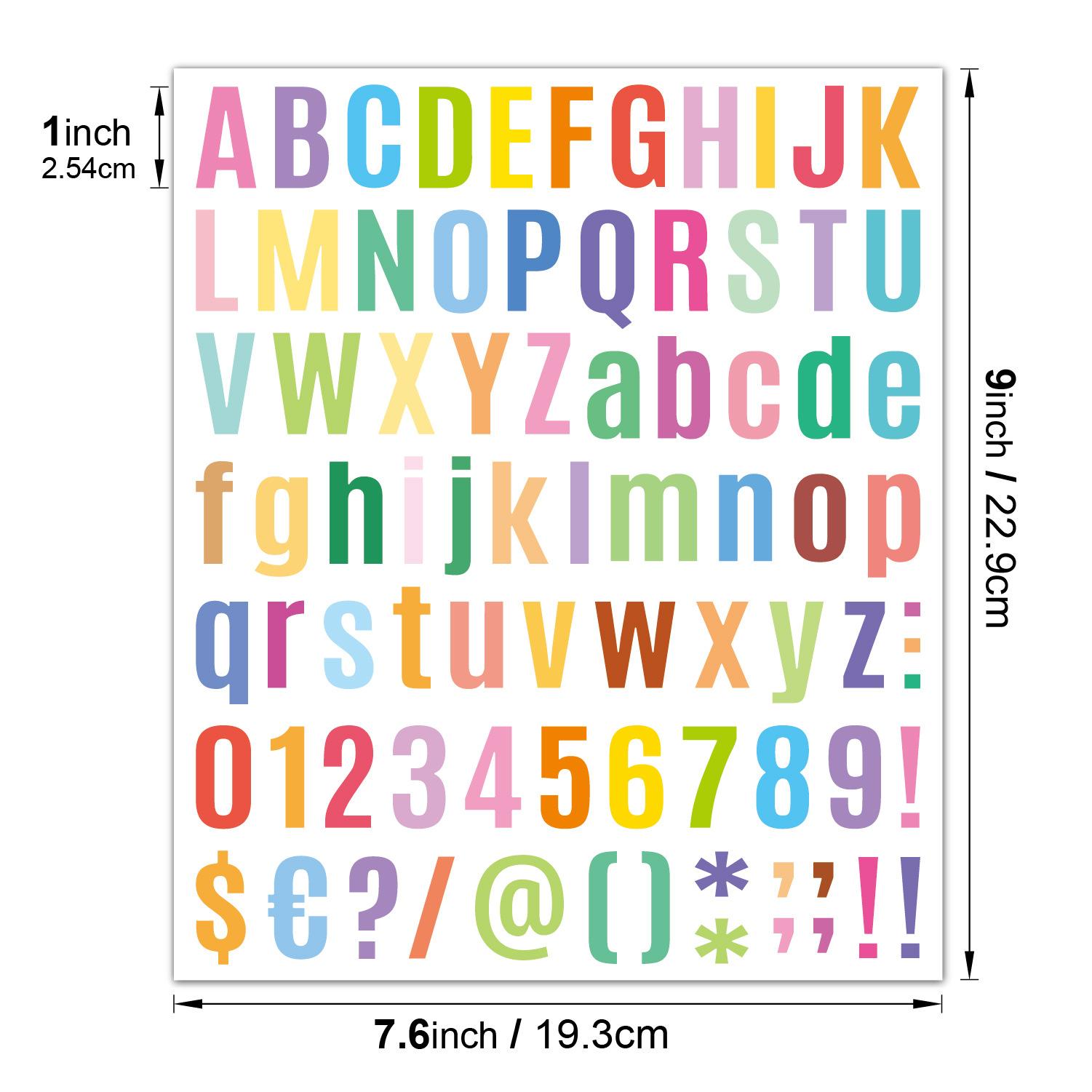 

Цветные наклейки с буквами 1 дюйм Корейский стиль Инс Декорация для фестивальной вечеринки Чехол для мобильного телефона DIY Материал для блокнота Наклейки