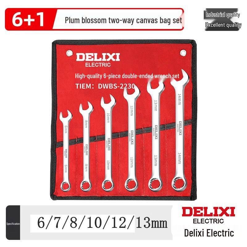

Delixi Full Ratchet & Open-End Wrench Tool Set