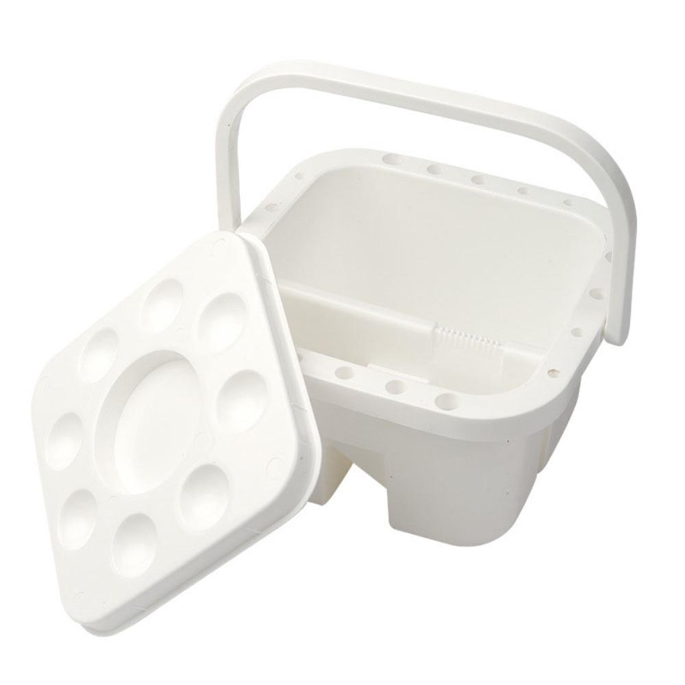 

Square Brush Washing Bucket with Palette Brush Cleaning Tool Creative Paint Brush Washer Gift
