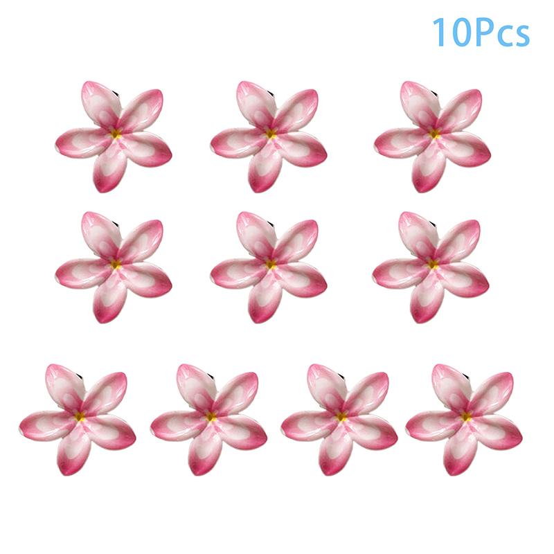 

10Pcs Gradient Flower Hair Clip For Women Sweet Hairpin Versatile Barrettes Hawaiian Headwear Elegant Hair Accessories