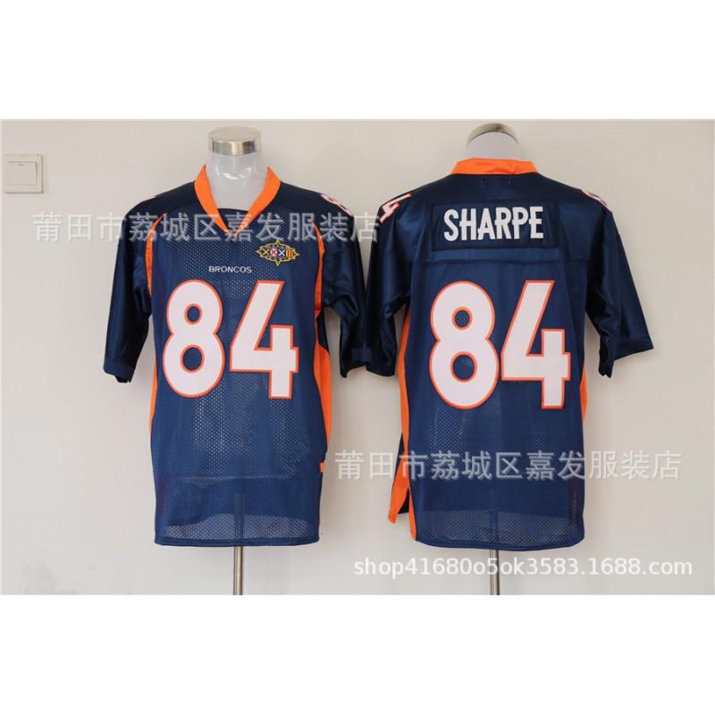 Camiseta de Manga Corta de Algodón para Hombre Estilo Vintage de Fútbol Americano Retro Denver Broncos 7 84 27 77 49
