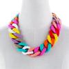 Statement Mattes Rotes Langes Kettenhalsketten Für Frauen Vintage Bunte Große Klobige Kette Choker Anhänger Halsketten Mode Schmuck