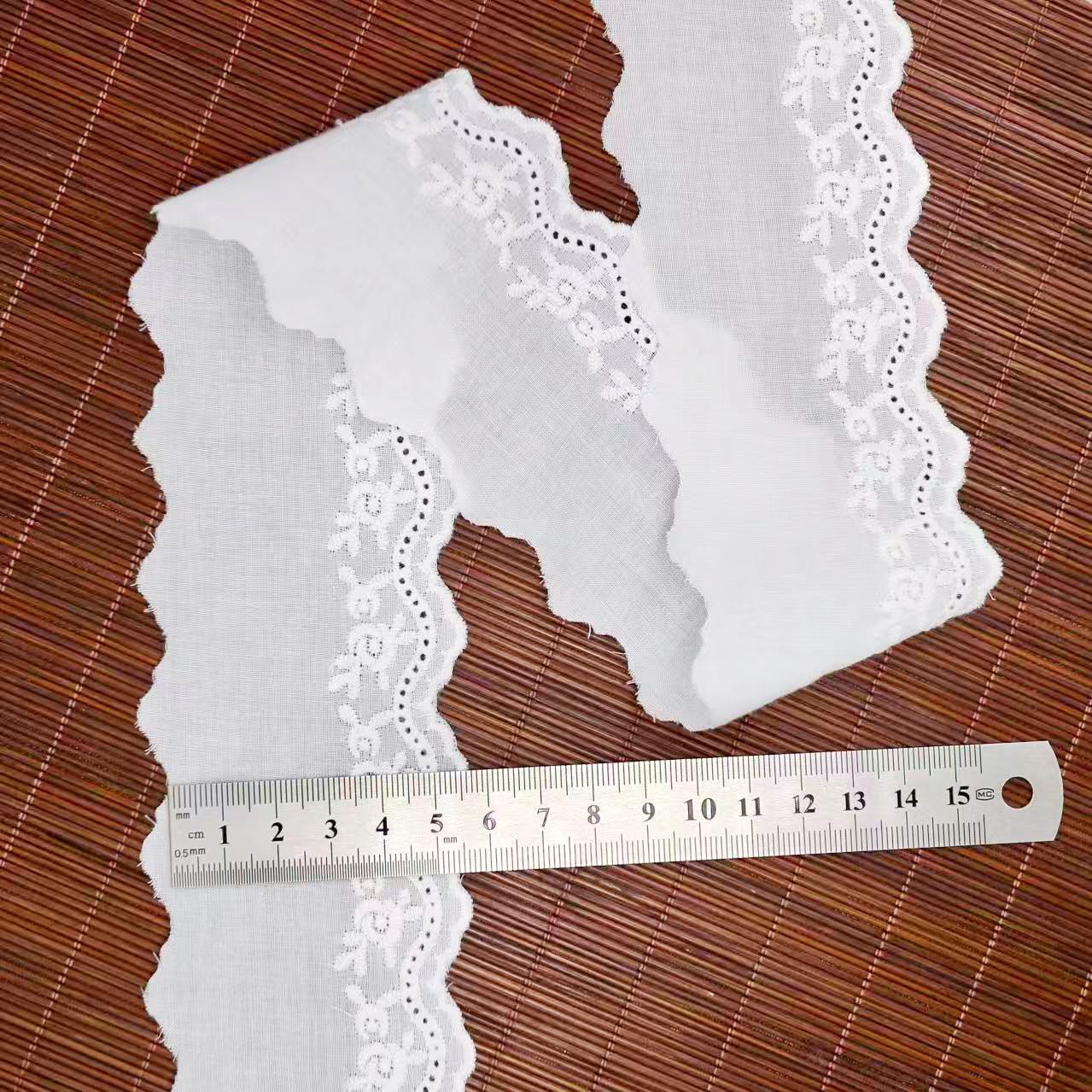 Хлопковое Кружево с Вышивкой Хлопковое Кружево с Вышивкой Продвинутый DIY Ручная Работа Детская Одежда Одежда для Малышей Аксессуары для Одежды Белый 8213275