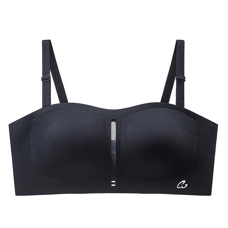 Traceless Strapless Female Tube Top, Non-slip and Anti-light, Small Breasts Gathered, Breathable and Fixed Integrated Bra