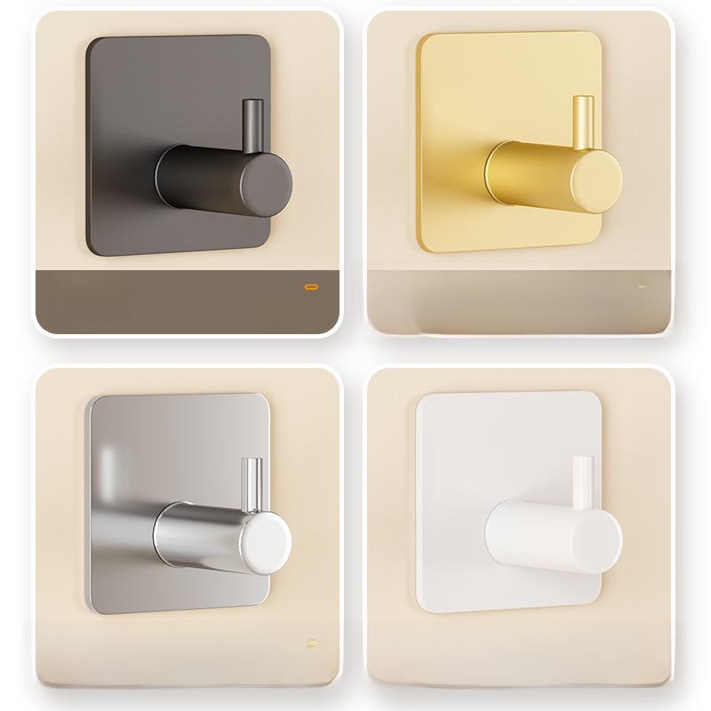 Traceless 304 Stainless Steel Adhesive Hook for Bathroom & Kitchen