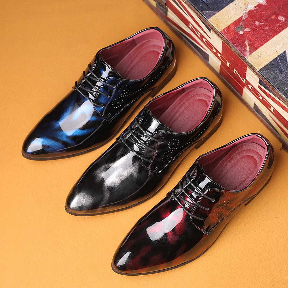"New Four Seasons Men's Pointed Toe Formal Shoes – Trendy Large Size British Style Men's Shoes"