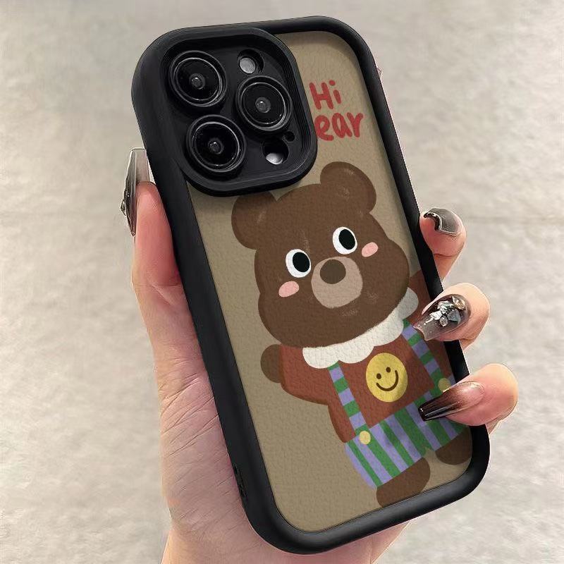 Cute and Naive Bear Is Suitable for Iphone16pro Mobile Phone Case Apple 15/14 Cartoon 13promax New 12.