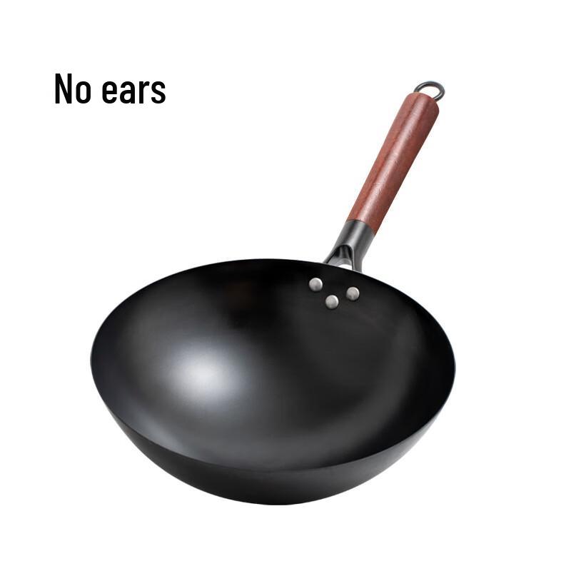 Traditional Raw Iron Stir-fry Wok