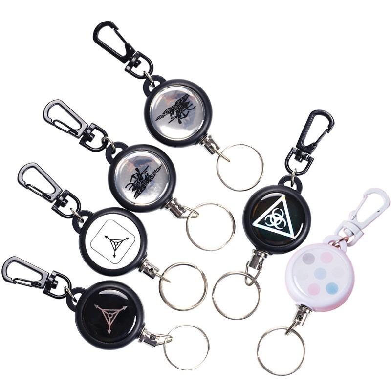 High-Rebound Retractable Steel Keychain: Outdoor Anti-Lost Easy Clip