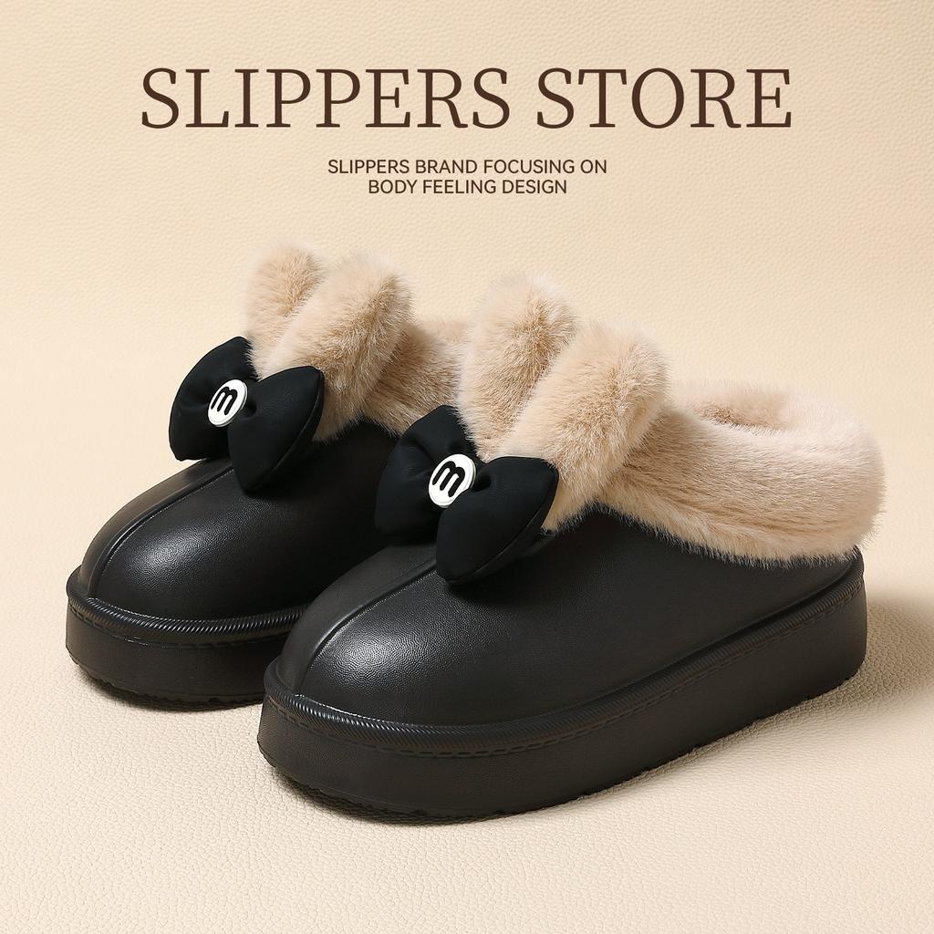 Mašle půl balení bavlněných bot, zimní teplé s tlustou podrážkou, fleecové a protiskluzové, měkké plyšové pantofle pro domácí nošení