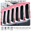 ABS Car Front Grille Decoration Ring Cover Stickers For Jeep Wrangler JK 2007-2017 Car Exterior Accessories