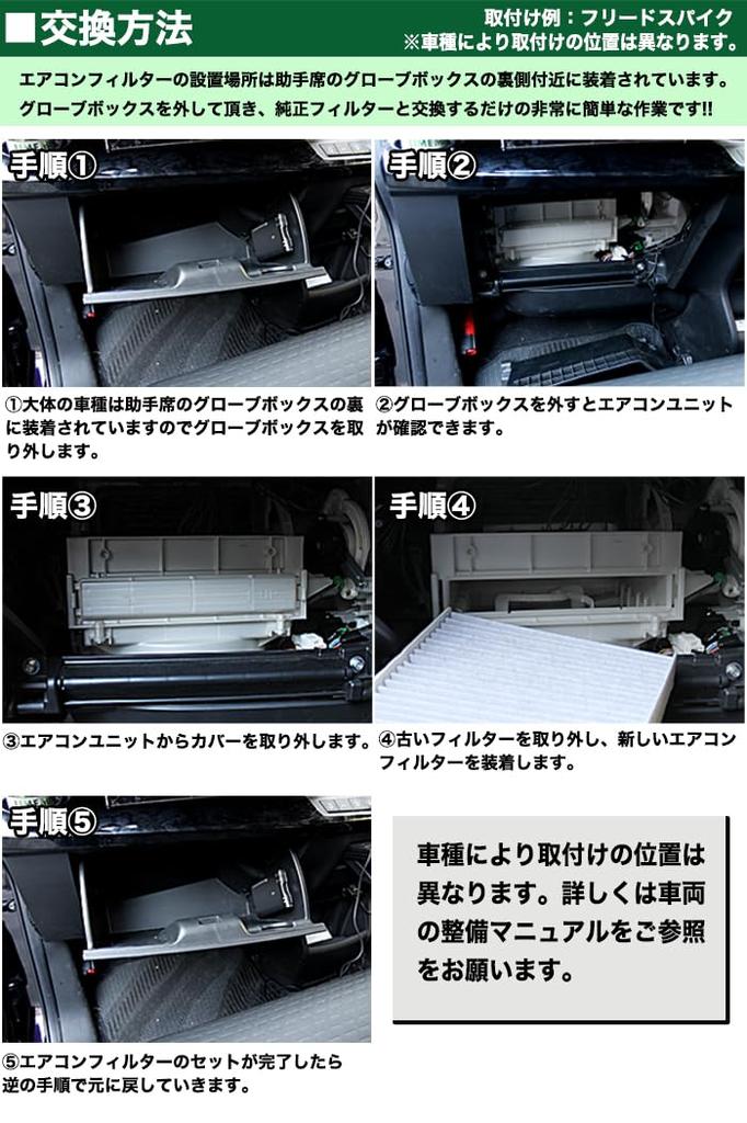 Air Conditioner Filter for Nissan Civic Step and 4-Layer Air-08G Insight, Vezel, Clarity, Grace, Sedan, Wagon, Fit, Freed, CR-V (FJ4928)