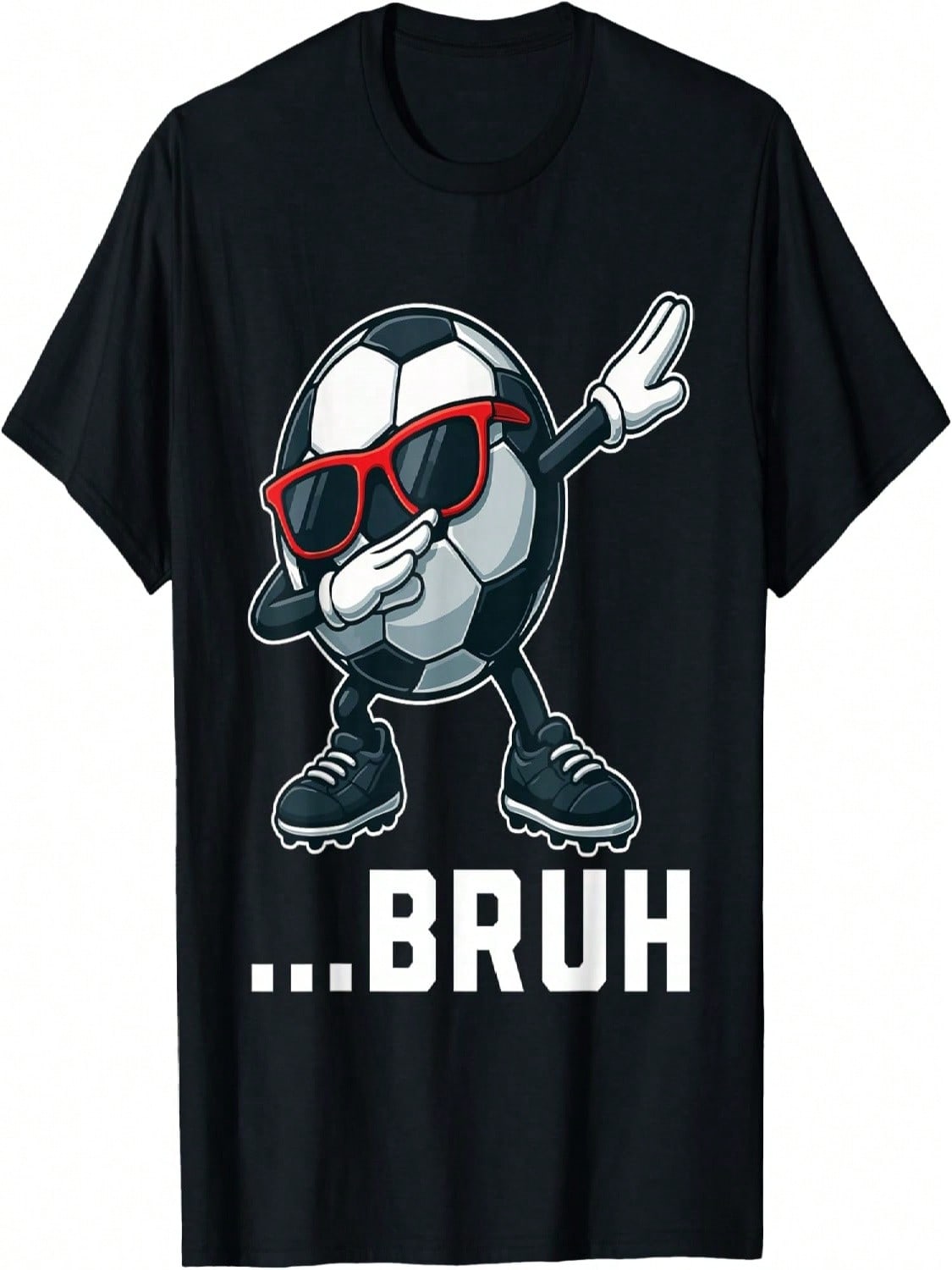 Bruh Dabbing Soccer Ball Funny Boys unisex Wounisex Sports Player T-Shirt S разноцветный