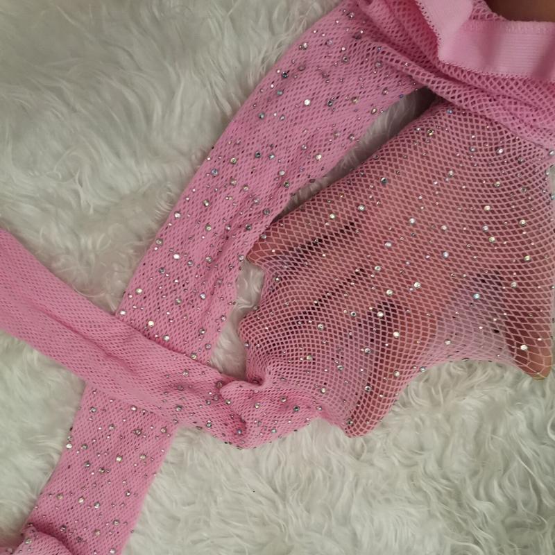 Rhinestone Pantyhose Women Lingerie Sexy Lace Mesh Fishnet Stockings Women Tights Diamond Shiny Nightclub Pantyhose Tights Women