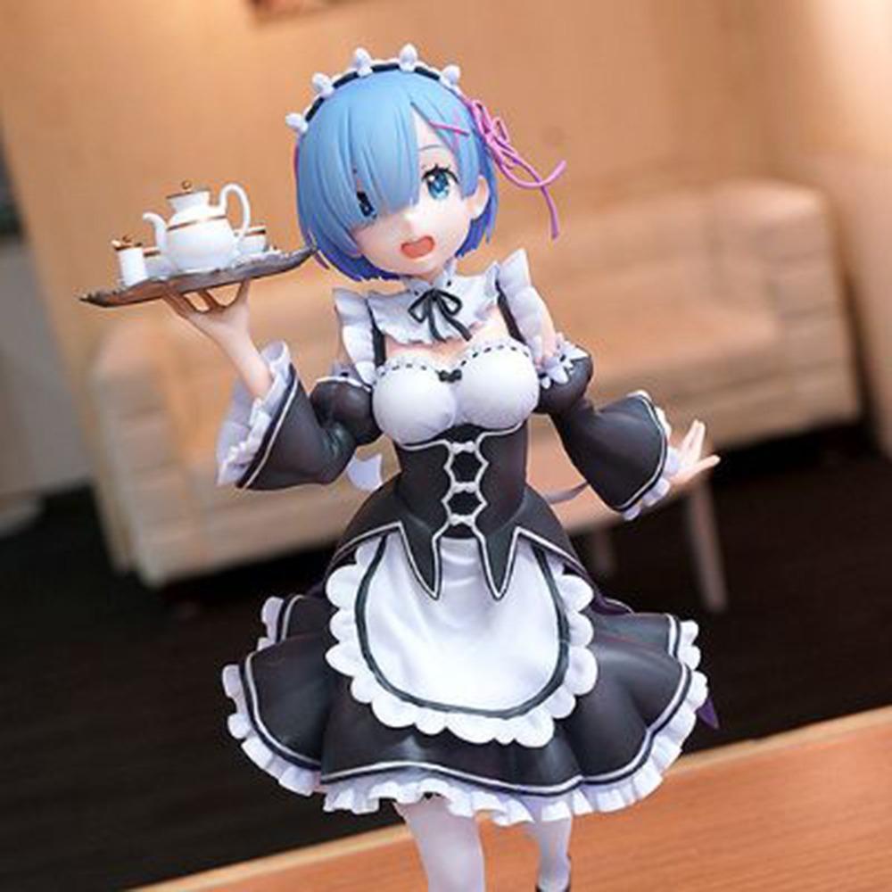 Maxcute Japanese Anime Figures Rem 1/7 Ver. PVC Action Figure Interchangeable Head Collection Gift Model Toys 22CM
