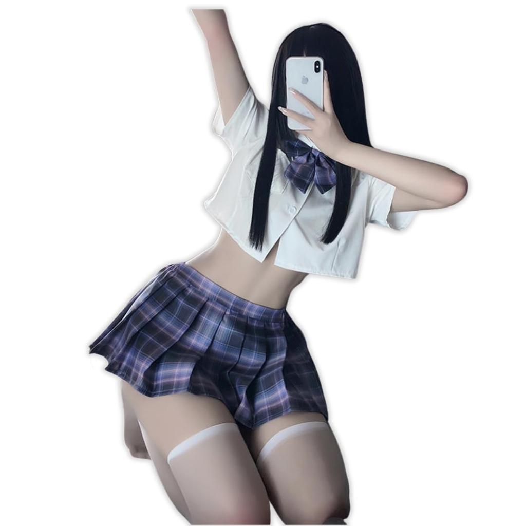 Great Value Full Set for High School Girls High School Student Sailor Uniform JK Miniskirt School Student Clothes Adult Cute Present Cosplay Costume