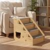 Space-Saving Pet Stair Ramp | Carpeted, Dog Steps with Carpet, for Living Room,