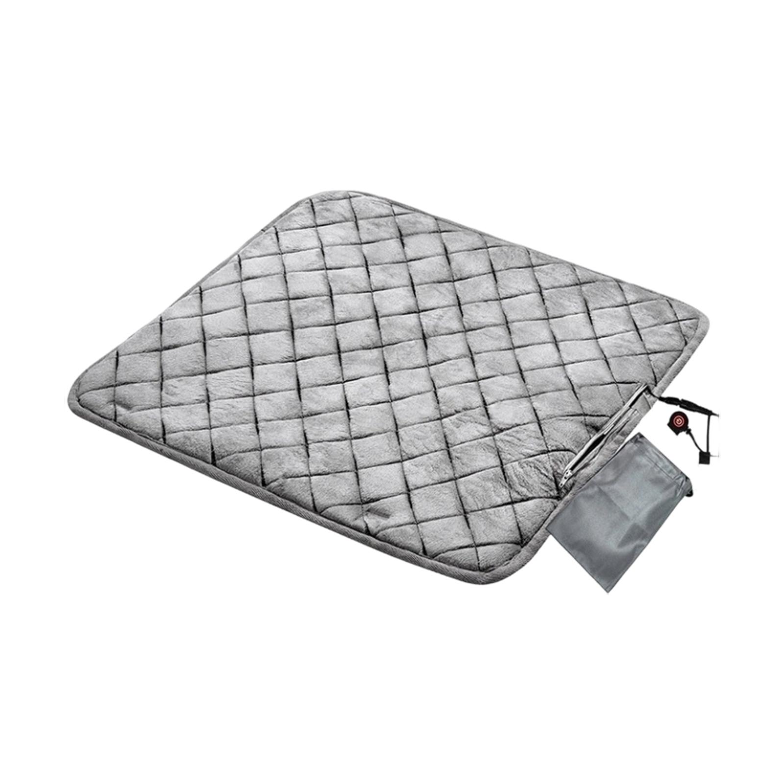 

Multifunctional USB Heated Seat Cushion Electric Thermal Pad Adjustable Chair Heating Pad for Office Home Stadium Sports сірий колір