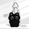 Black Cute Cat Plush Toy Doll Keychain Small Pendant Car Keyring Kitten Toy Doll For Boy Girl Brithday Gifts For Kids Adults Children's Birthday Gift