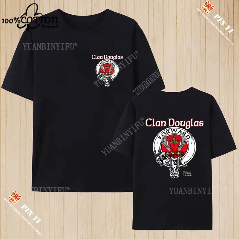 Harajuku Clan Fraser of Lovat Clansman’s Crest Badge Print Summer Trending Unisex T Shirt 100% Cotton O-neck Short-sleev