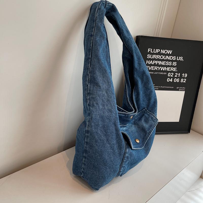 Women's Bag Shoulder Bag Underarm Bag Commuter Denim Bag