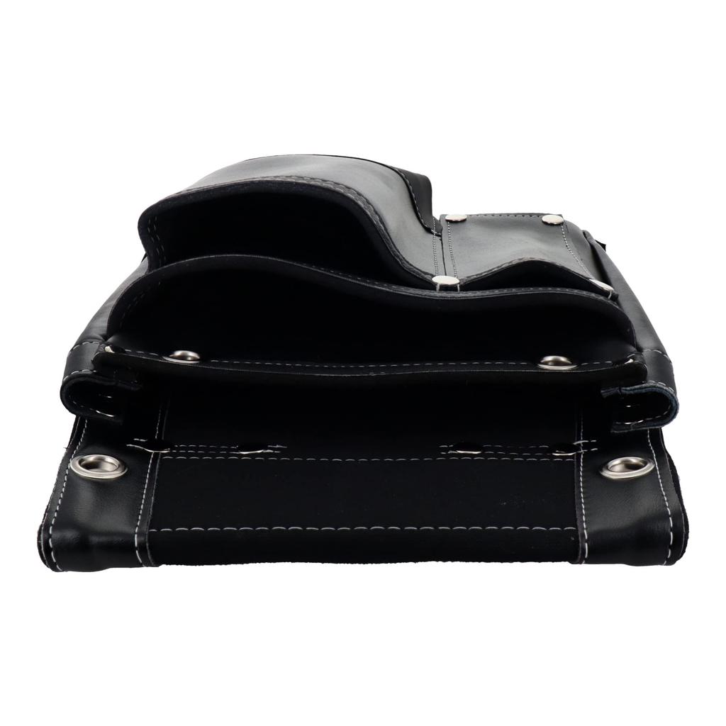 DBLTACT Genuine Leather Nail Black Bag, 2-Tier, DTL-07-BK