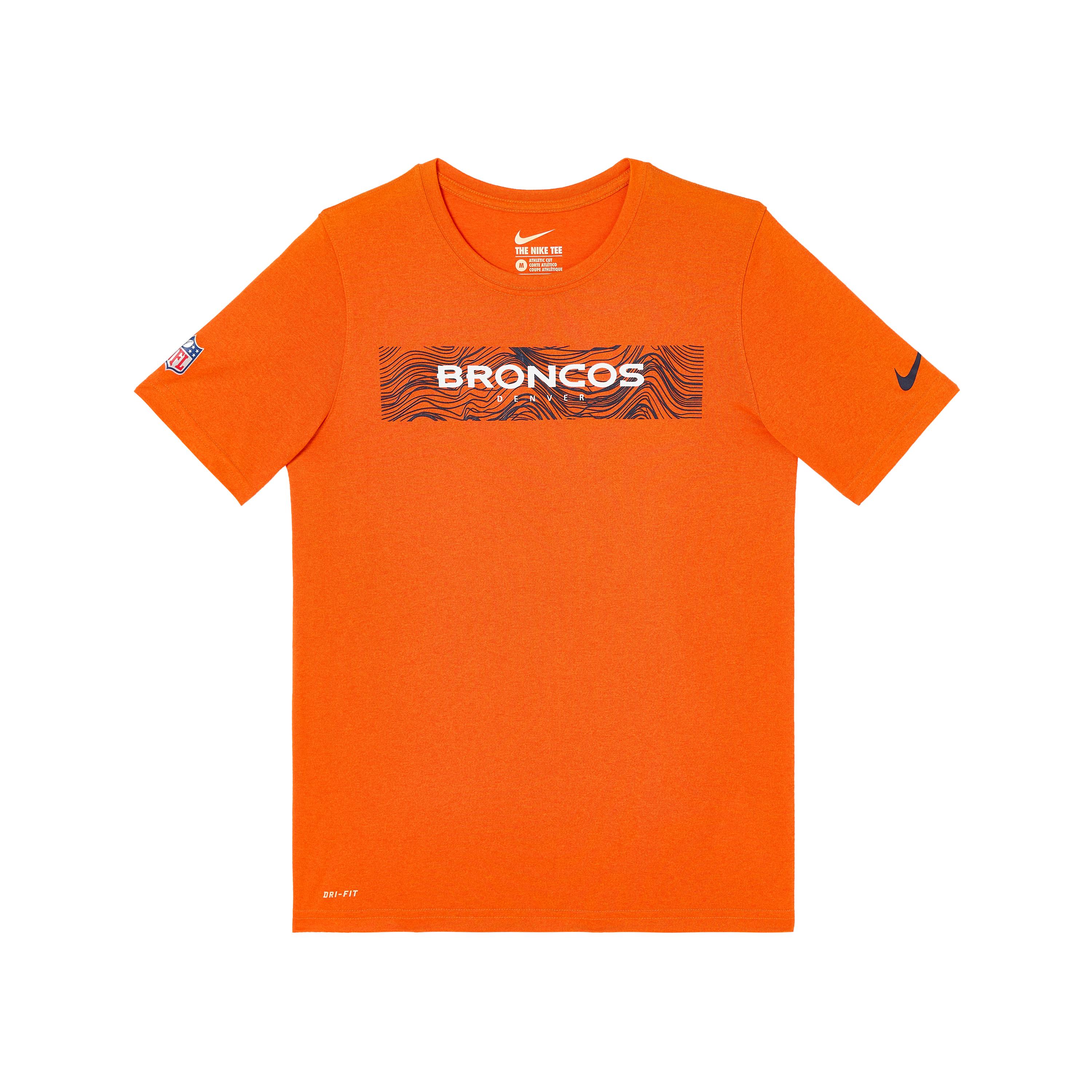 

Nike X NFL Collaboration Kids Quick-Dry T-Shirt Dri-Fit Denver Broncos Dri-Fit Sports Pullover Short Sleeve Youth Kids tops 3Z1B78AAJ-BRC S