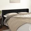 Vidaxl Wingback Headboard, Black, 203X16X78/88 Cm, Velvet