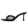 High Heels Women Slippers Elegant Sexy Bow Heeled Sandals Fashion Woman Shoes 2025 Summer Luxury Pumps Dress De Zapatos Mujer